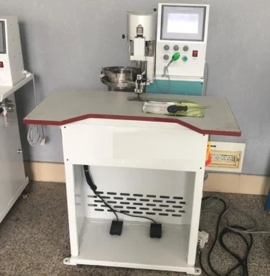 30W Polyester Rajutan Fabric Automatic Pearl Setting Machine Untuk Belt Home Textile