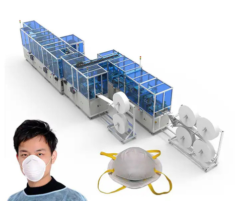 Lini Produksi Masker Sekali Pakai Kn95 Sepenuhnya Otomatis Dijual