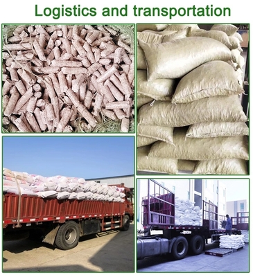 100% Serbuk Gergaji Biomassa Pelet Bahan Bakar Kayu 15kg Tas Lebih Dari 85% Kemurnian
