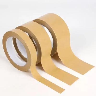 Logo Kustom Dicetak Kraft Packaging Tape Self Adhesive Craft Kraft Paper Tape OEM