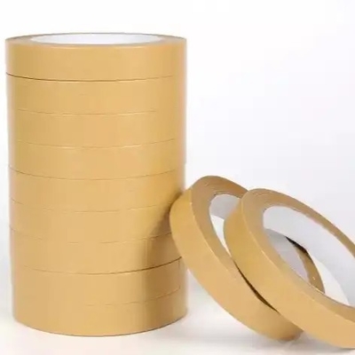 Logo Kustom Dicetak Kraft Packaging Tape Self Adhesive Craft Kraft Paper Tape OEM