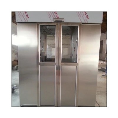 Pintu Dorong Otomatis Stainless Steel Air Shower Dengan Air Interlocking System