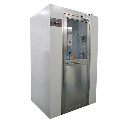 Peralatan Kamar Bersih 110Volt Air Shower Booth Efisiensi 99,99%.