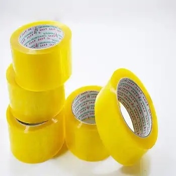Gulungan Besar Kuning Transparan Packing Tape Logistik Penyegelan Karton Ekspres