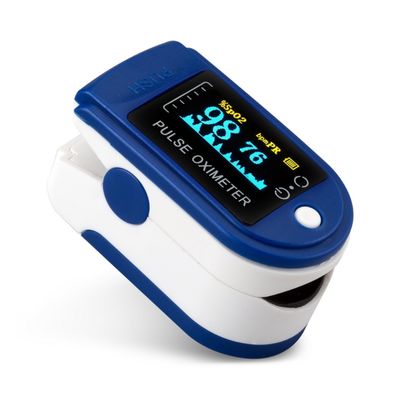 1.5V * 2 FCC Rohs Ujung Jari Pulse Oximeter Tabung Digital Monitor Saturasi Oksigen Rumah