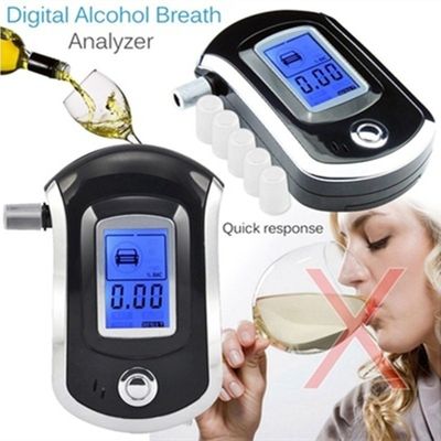 Layar LCD Analisis Cepat Breath Alcohol Tester Dengan Corong