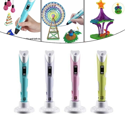 Mini Intelligent Drawing 3D Printer Pen 5V 2A Dengan Layar OLED