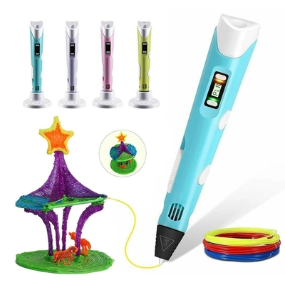 Mini Intelligent Drawing 3D Printer Pen 5V 2A Dengan Layar OLED