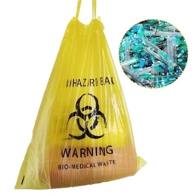 Kantong Sampah Biohazard LDPE / HDPE Sekali Pakai Biodegradable